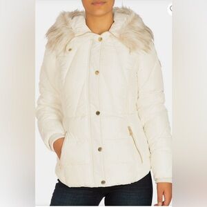 Tawni Faux-Fur Hooded guess jaket